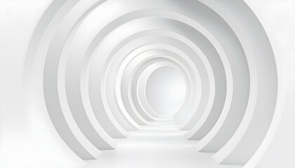 Obraz premium Abstract of white curved architectural pattern background, Concept of future modern facade design on architecture. Abstract bright white background.