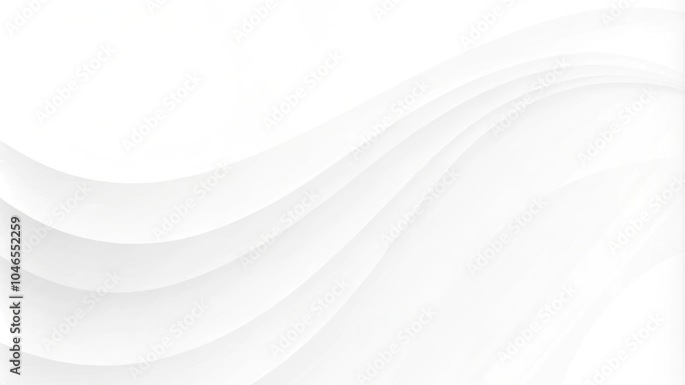 Aufkleber abstract flowy elegant pattern. minimalist empty striped blank bg. white silver soft wavy universal 