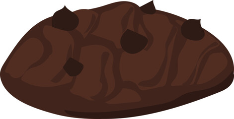 Cartoon chocolate desserts. Vector illustration.