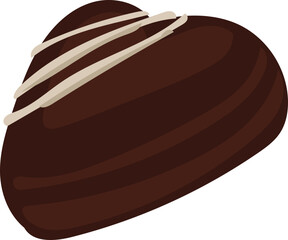 Cartoon chocolate desserts. Vector illustration.