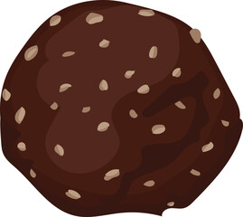 Cartoon chocolate desserts. Vector illustration.