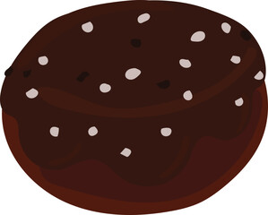 Cartoon chocolate desserts. Vector illustration.