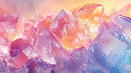 Obraz premium Abstract crystal texture in pastel colors