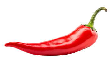 Vibrant Red Chili Pepper on White Background