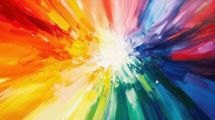 Obraz premium Abstract rainbow burst in vibrant colors