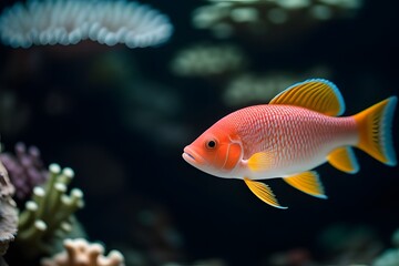 ia generated. fish in aquarium. aquarium