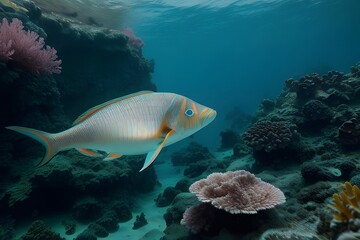 Obraz premium ia generated. coral reef in the sea. coral reef