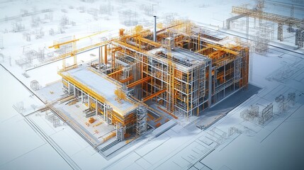 Digital construction building information modeling bim concept