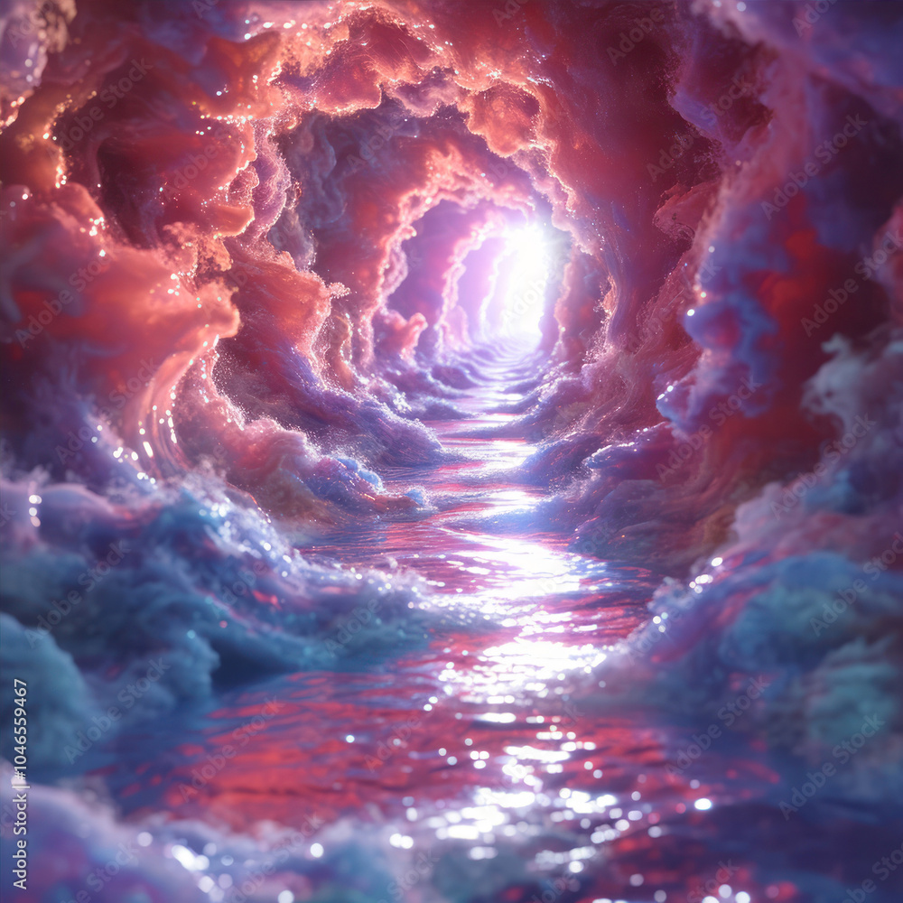 Poster a journey through the ethereal tunnel of unresolved emotions at dawn
