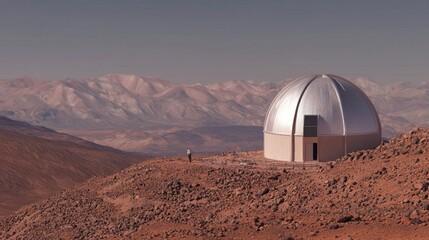 Advanced Martian Observatory with Researchers Studying Stars under Ultra-Detailed View of Cosmos