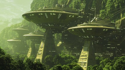 Futuristic Communication Systems of Settlers Connecting with Earth and Each Other | Ultra-Detailed Technology Concept Photo