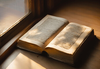 Fototapeta premium book as not just an object but a portal to other worlds, inviting readers to explore its contents.