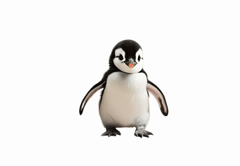 Obraz premium charming and resilient nature of a penguin in its cold, wintry habitat.