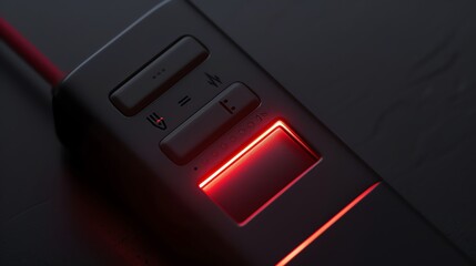 Naklejka premium A detailed view of a voice recorder s battery compartment