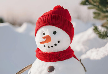 snowman in the snow