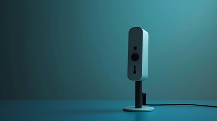 A voice recorder with a builtin stand for easy placement