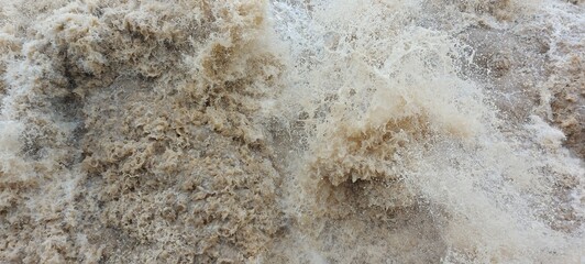 High water at the Neckar in Germany boiling water after flooding