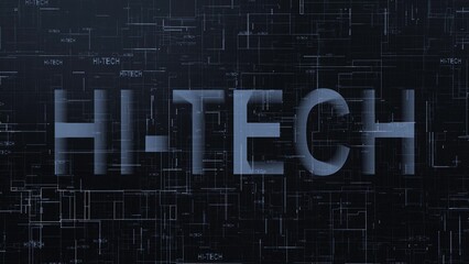 Hi tech text technology data line