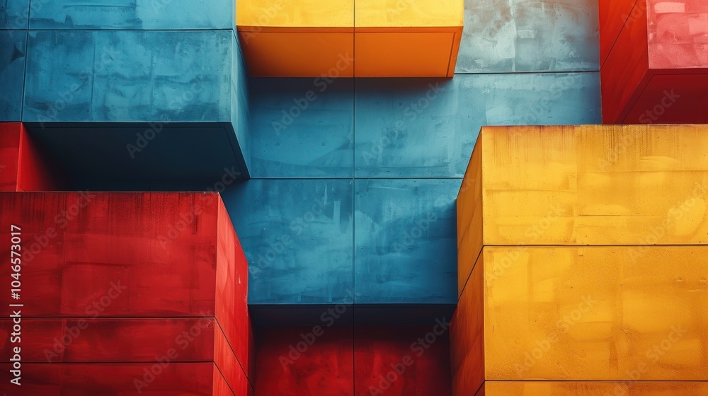 Poster abstract colorful architecture