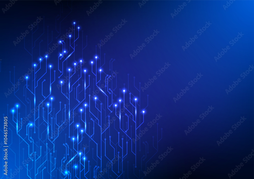 Aufkleber abstract digital technology background. circuit board system electronics and communication concept. 