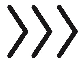 シンプルな直線三角矢印（黒）