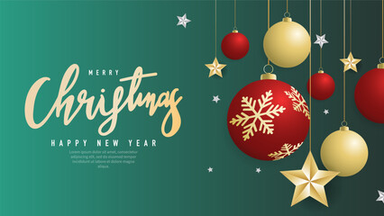 Merry Christmas and Happy New Year background, element in Christmas holiday , Flat Modern design , illustration Vector EPS 10