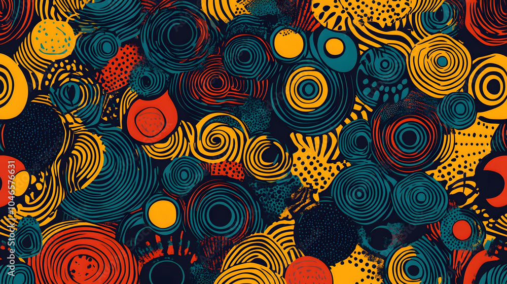 Poster abstract swirl patterns