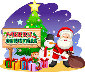 Christmas celebration design with various interesting icons