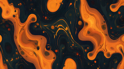 Abstract orange swirl