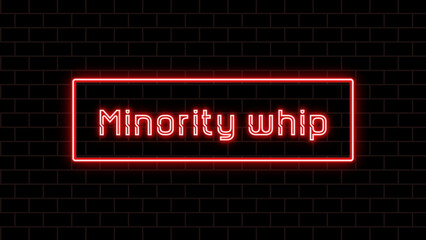 Minority whip のネオン文字