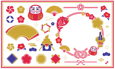 正月のイラストセット