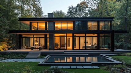 Fototapeta premium Contemporary modular home.