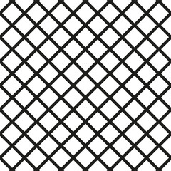 Geometric grid pattern. Diagonal black lines. Abstract lattice design. Minimal vector background.