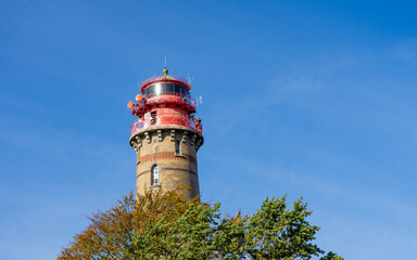 Lighthouse on the island of Rügen at Cape Arkona on the Baltic Sea
