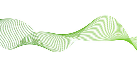 Fototapeta premium Abstract green waves background,Abstract green wavy lines. Colorful vector background.green wave melody lines on white background,Abstract green wave lines pattern background. green wave lines frame, 