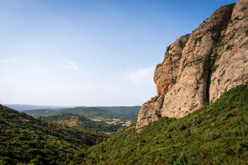 Naklejka premium The Cliffs and Landscape of Agüero, in the province of Huesca, Aragon, Spain