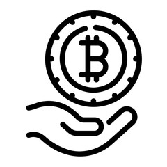 bitcoin Line Icon