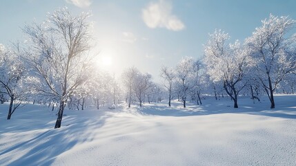 Fototapeta premium Winter Time and Snow Space, 16K Ultra Resolution