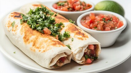 burritos with salsa