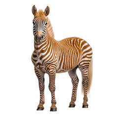 Zebra isolated on a white background showcasing its distinctive black and white stripes in a simple, clean illustration