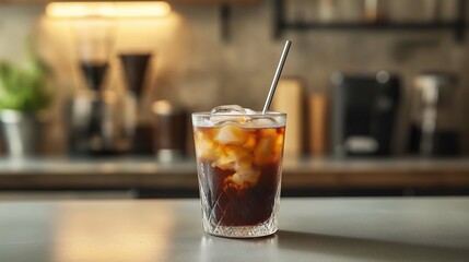 Minimalist Cold Brew Coffee in Modern Kitchen Setting