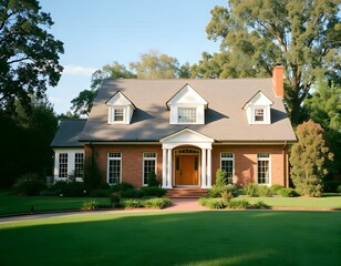 Stylish American Modern Home Surrounded by Lush Landscaping