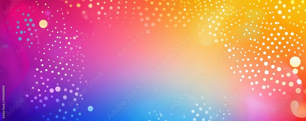 Poster colorful swirl pattern with polka dots