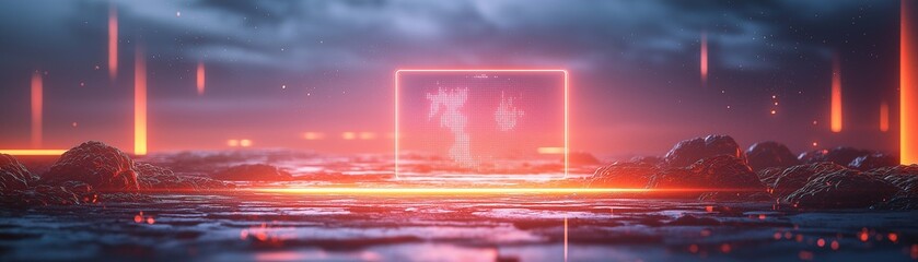 Digital Award Medal with Holographic Effect