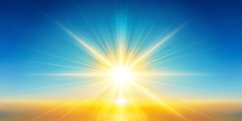 Obraz premium Minimalist Summer Background with Sun and Lens Flare for Relaxing Vibes, Warm Days, and Bright Skies - Perfect for Seasonal Themes and Sunny Aesthetic Designs