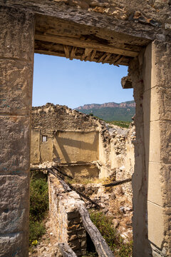 The Abandoned village of Esco, Zaragoza, Aragon, Spain