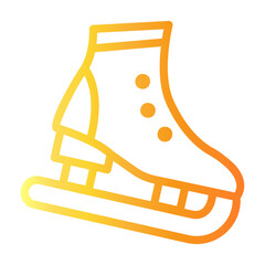 ice skating Line Gradient Icon