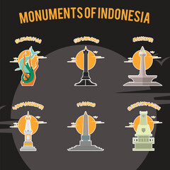 Indonesian monuments, minimalist, landmark, statue
