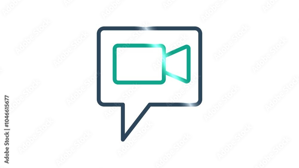 Poster video call animated icon. suitable for user interface, provide visual feedback, etc. animated icon r