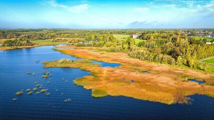 Lough Derg in Portumna Ireland - an Amazing Scenic Lakeside View Enhanced by Lush Greenery and Calm, Serene Waters
